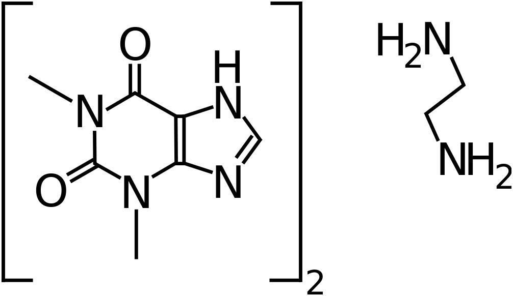 Структурная формула Аминофиллин