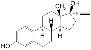 Структурная формула Этинилэстрадиол