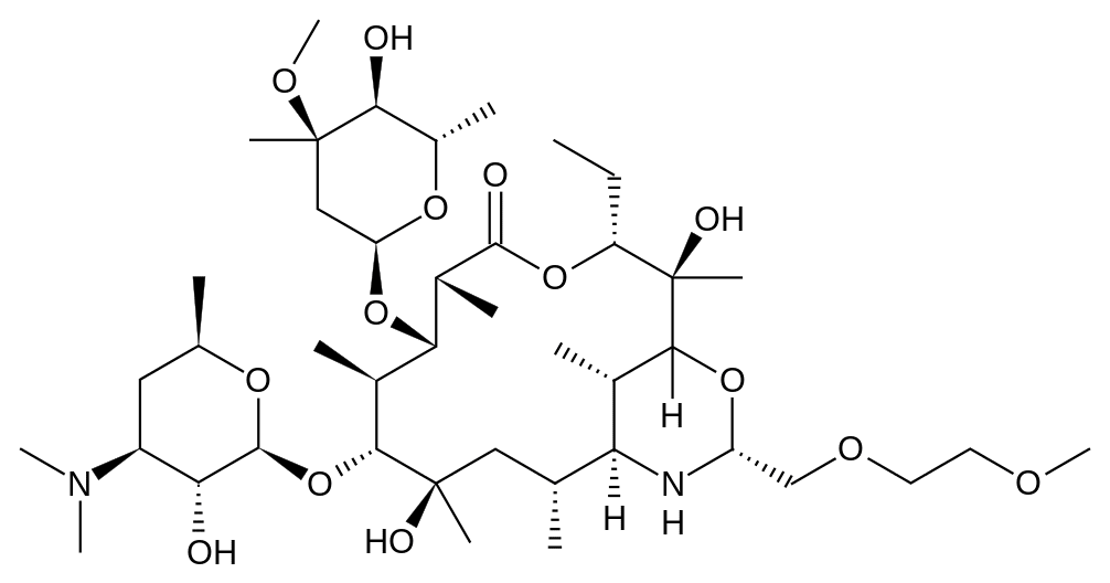 Структурная формула Диритромицин