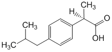 Структурная формула Ибупрофен