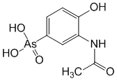 Структурная формула Ацетарсол