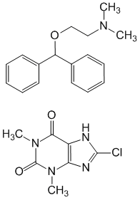 Структурная формула Дименгидринат