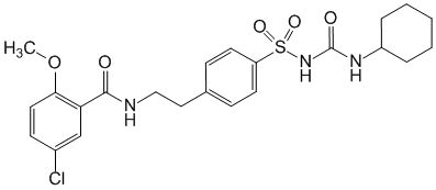 Структурная формула Глибенкламид