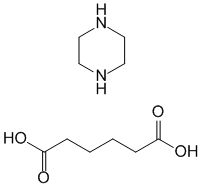 Структурная формула Пиперазина адипинат