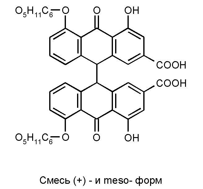 Структурная формула Сеннозиды А и B