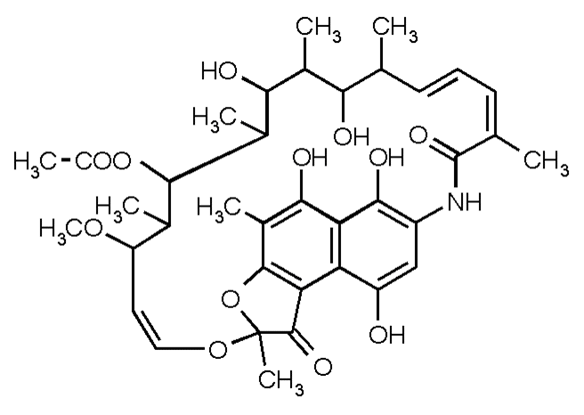 Структурная формула Рифамицин