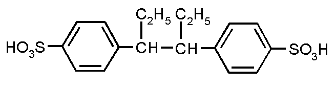 Структурная формула Мезодиэтилэтилендибензолсульфонат