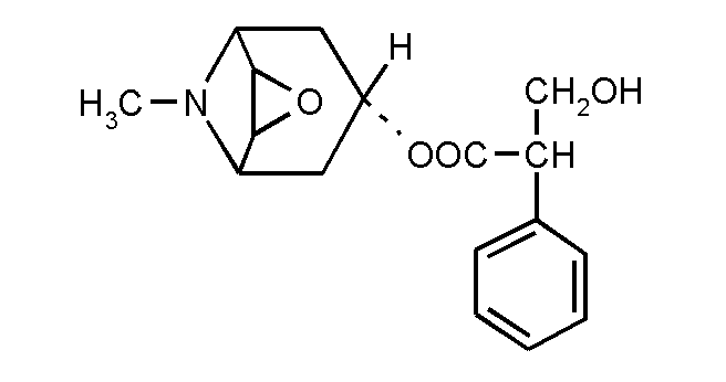 Структурная формула Скополамин