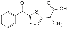 Структурная формула Тиапрофеновая кислота