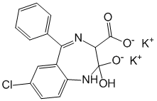 Структурная формула Дикалия клоразепат