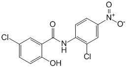 Структурная формула Никлозамид