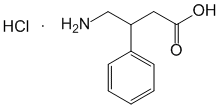 Структурная формула Аминофенилмасляная кислота
