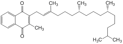 Структурная формула Фитоменадион