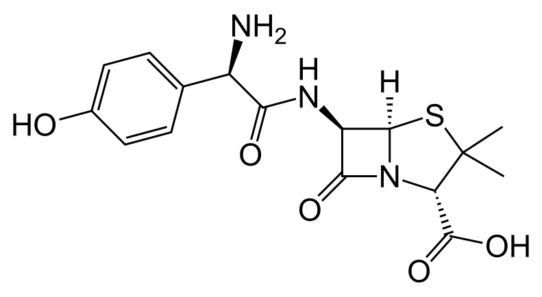 Структурная формула Амоксициллин