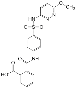 Структурная формула Фталилсульфапиридазин