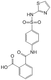 Структурная формула Фталилсульфатиазол