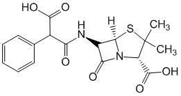 Структурная формула Карбенициллин