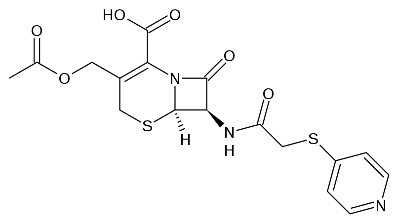 Структурная формула Цефапирин