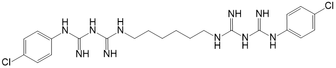 Структурная формула Хлоргексидин