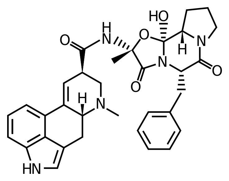 Структурная формула Эрготамин