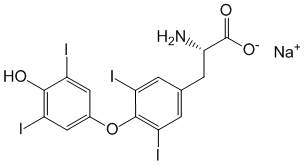 Структурная формула Левотироксин натрия