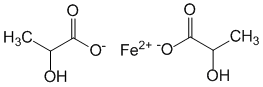 Структурная формула Железа лактат