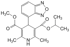 Структурная формула Исрадипин