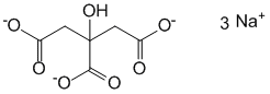 Структурная формула Натрия цитрат