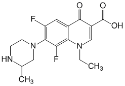 Структурная формула Ломефлоксацин