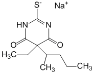 Структурная формула Тиопентал натрия
