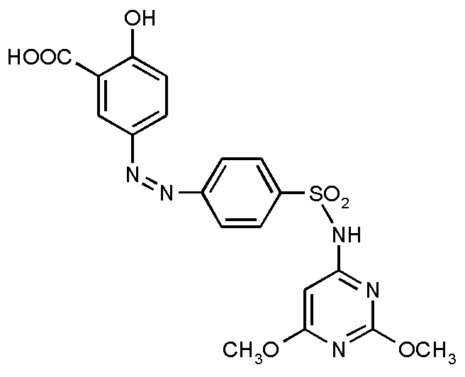 Структурная формула Салазодиметоксин