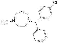 Структурная формула Гомохлорциклизин