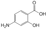 Структурная формула Аминосалициловая кислота
