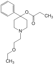 Структурная формула Пропионилфенилэтоксиэтилпиперидин