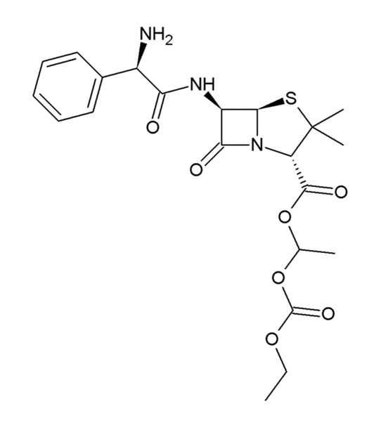 Структурная формула Бакампициллин