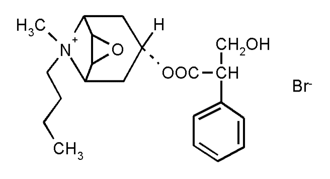 Структурная формула Гиосцина бутилбромид