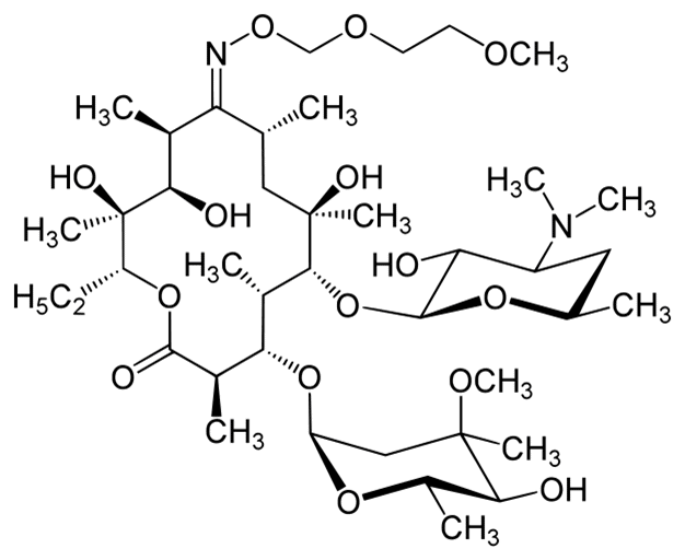 Структурная формула Рокситромицин