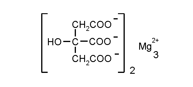 Структурная формула Магния цитрат