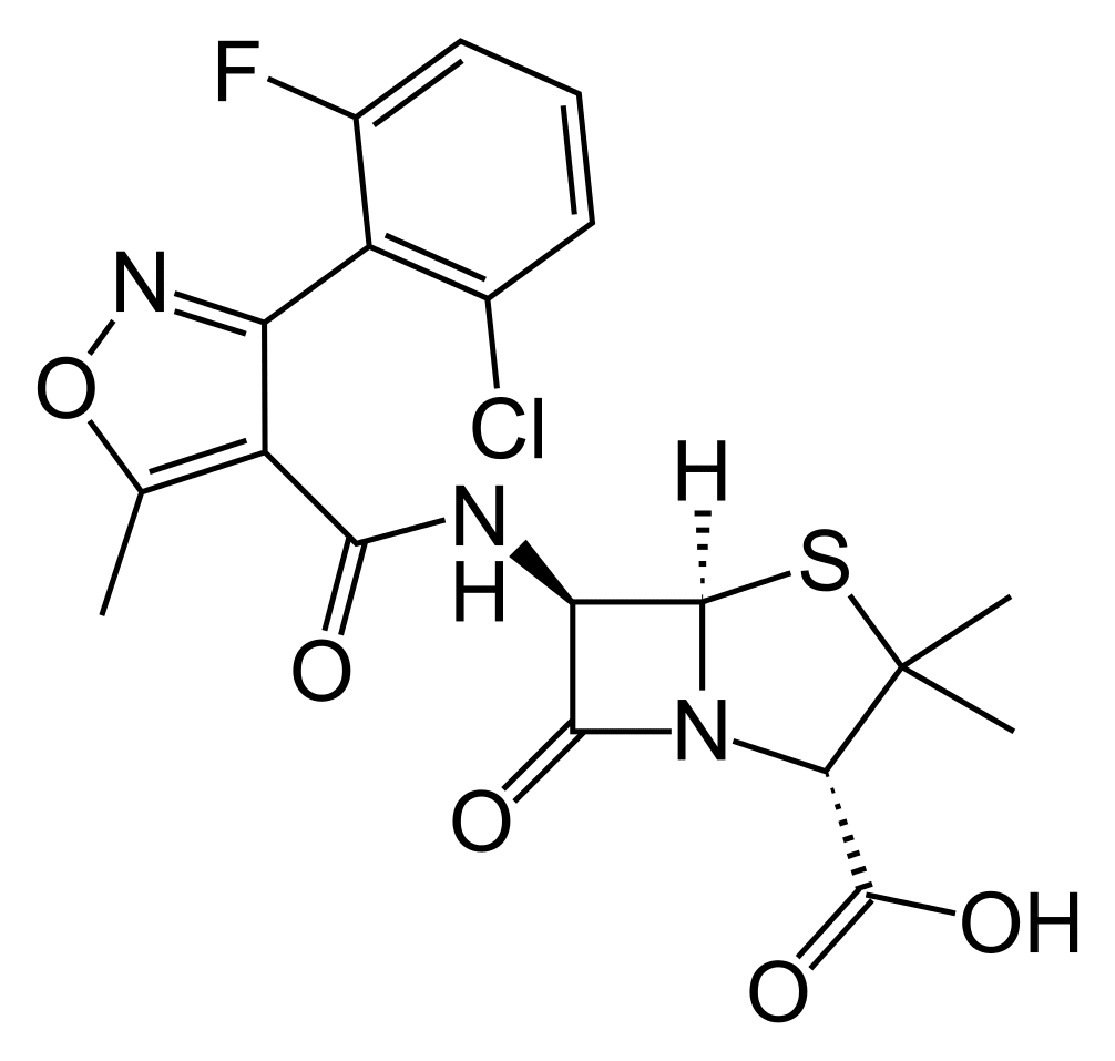 Структурная формула Флуклоксациллин