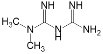 Структурная формула Метформин