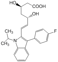 Структурная формула Флувастатин