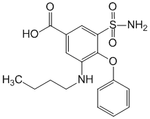 Структурная формула Буметанид