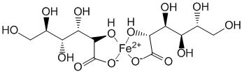 Структурная формула Железа глюконат