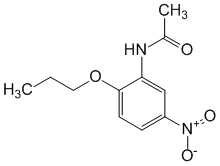 Структурная формула Ацетиламинонитропропоксибензол