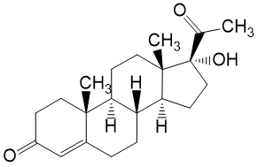Структурная формула Гидроксипрогестерон