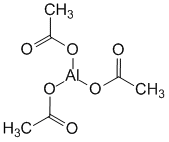 Структурная формула Алюминия ацетат
