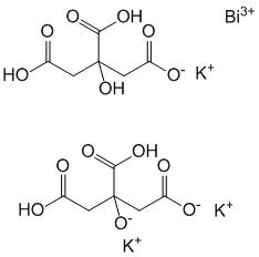 Структурная формула Висмута трикалия дицитрат