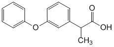 Структурная формула Фенопрофен
