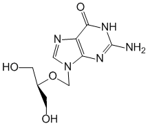 Структурная формула Ганцикловир