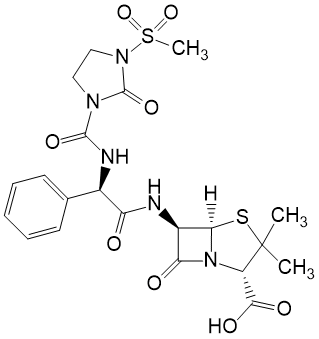 Структурная формула Мезлоциллин